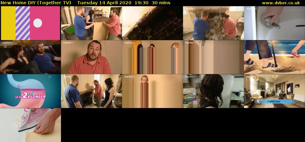 New Home DIY (Together TV) Tuesday 14 April 2020 19:30 - 20:00