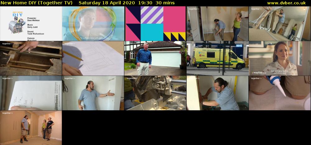 New Home DIY (Together TV) Saturday 18 April 2020 19:30 - 20:00