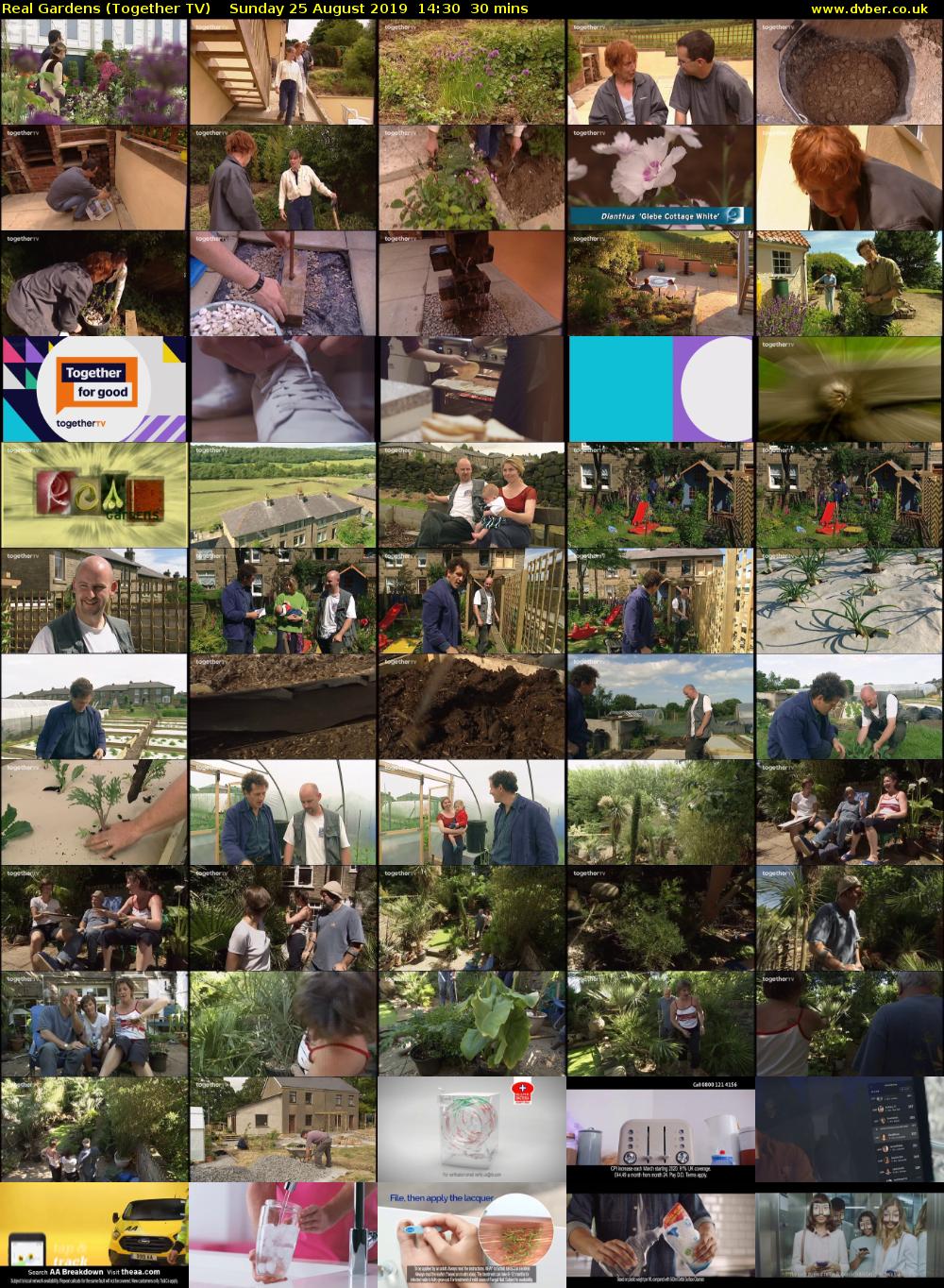Real Gardens (Together TV) Sunday 25 August 2019 14:30 - 15:00