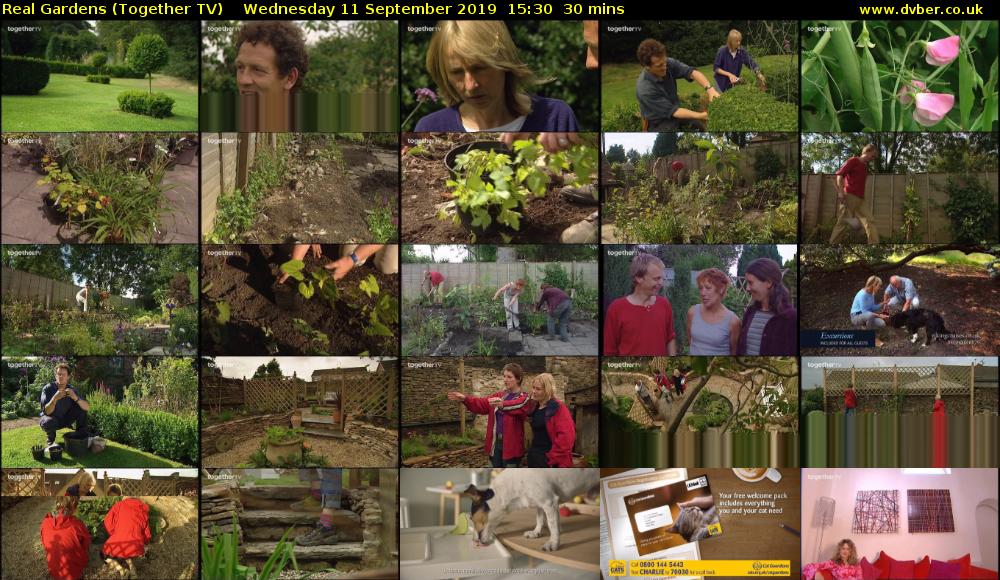 Real Gardens (Together TV) Wednesday 11 September 2019 15:30 - 16:00