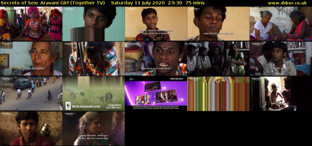 Secrets of Sex: Aravani Girl (Together TV) Saturday 11 July 2020 23:30 - 00:45