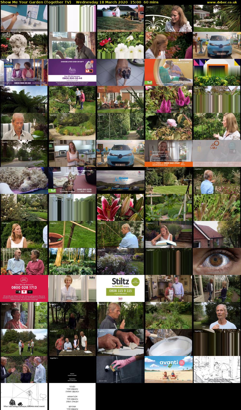 Show Me Your Garden (Together TV) Wednesday 18 March 2020 15:00 - 16:00