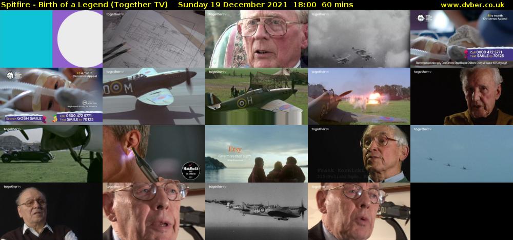 Spitfire - Birth of a Legend (Together TV) Sunday 19 December 2021 18:00 - 19:00