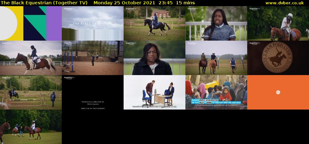 The Black Equestrian (Together TV) Monday 25 October 2021 23:45 - 00:00