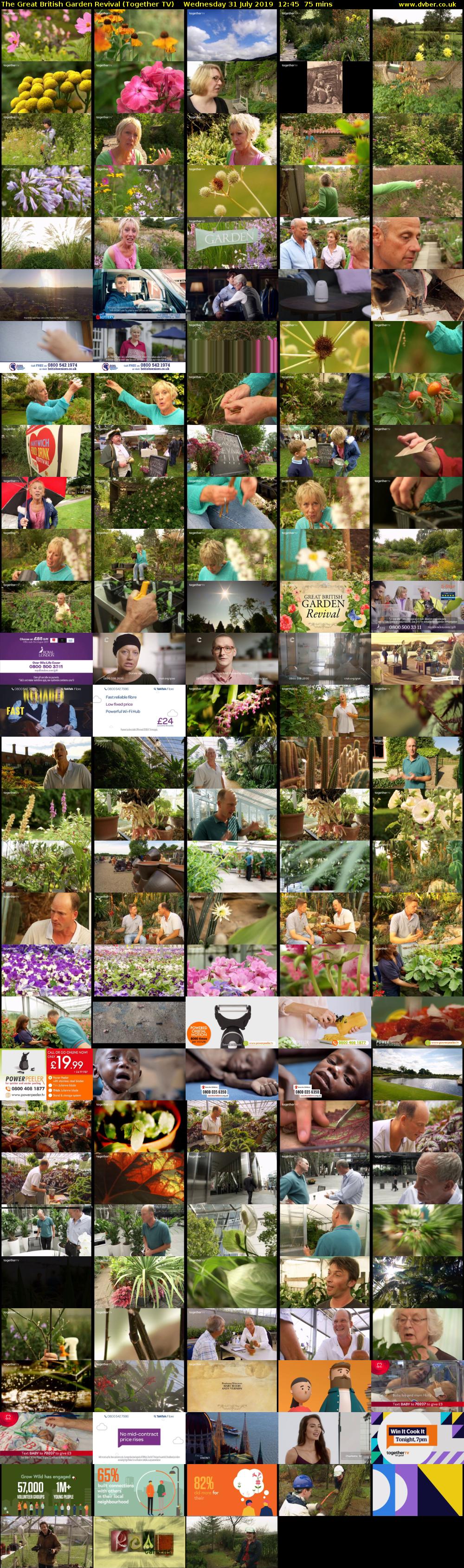 The Great British Garden Revival (Together TV) Wednesday 31 July 2019 12:45 - 14:00