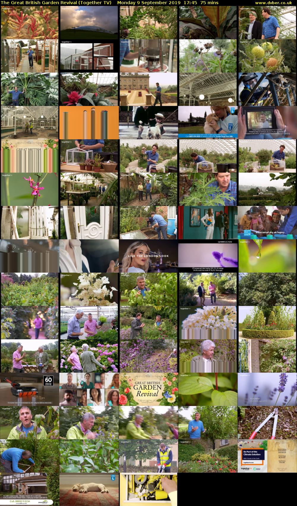 The Great British Garden Revival (Together TV) Monday 9 September 2019 17:45 - 19:00