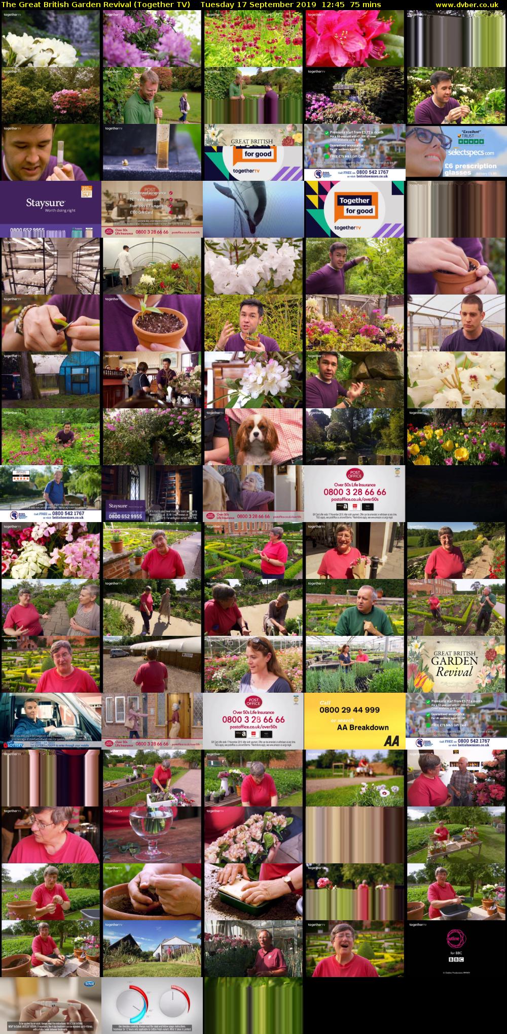 The Great British Garden Revival (Together TV) Tuesday 17 September 2019 12:45 - 14:00