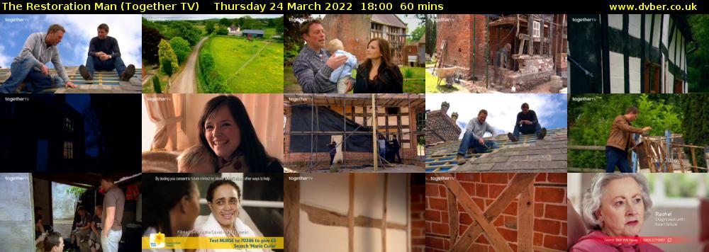 The Restoration Man (Together TV) Thursday 24 March 2022 18:00 - 19:00