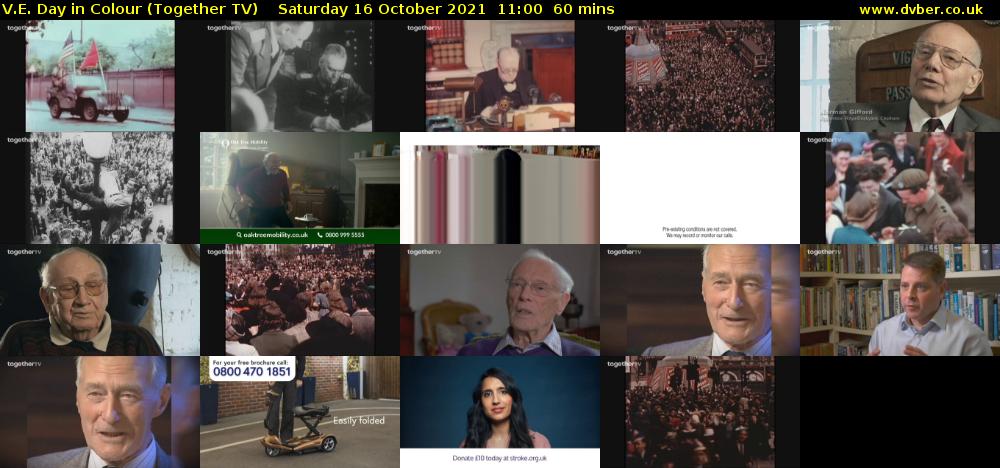 V.E. Day in Colour (Together TV) Saturday 16 October 2021 11:00 - 12:00