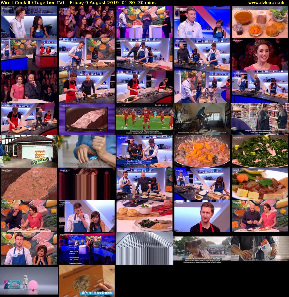 Win It Cook It (Together TV) Friday 9 August 2019 01:30 - 02:00