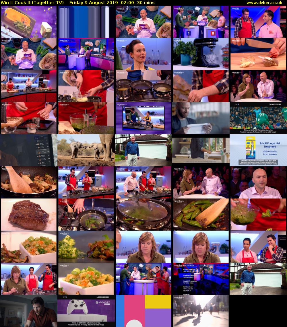 Win It Cook It (Together TV) Friday 9 August 2019 02:00 - 02:30