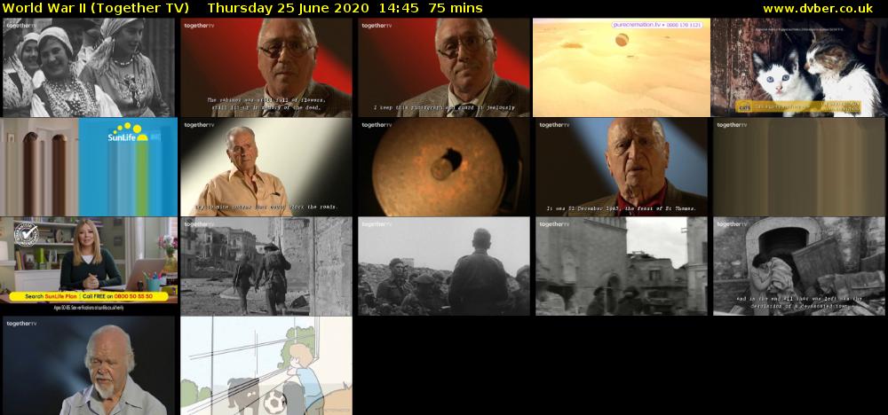 World War II (Together TV) Thursday 25 June 2020 14:45 - 16:00