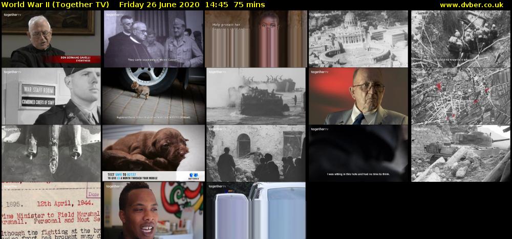 World War II (Together TV) Friday 26 June 2020 14:45 - 16:00