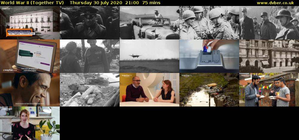 World War II (Together TV) Thursday 30 July 2020 21:00 - 22:15