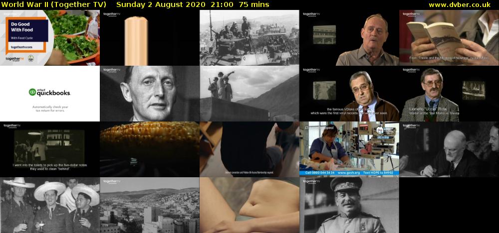 World War II (Together TV) Sunday 2 August 2020 21:00 - 22:15