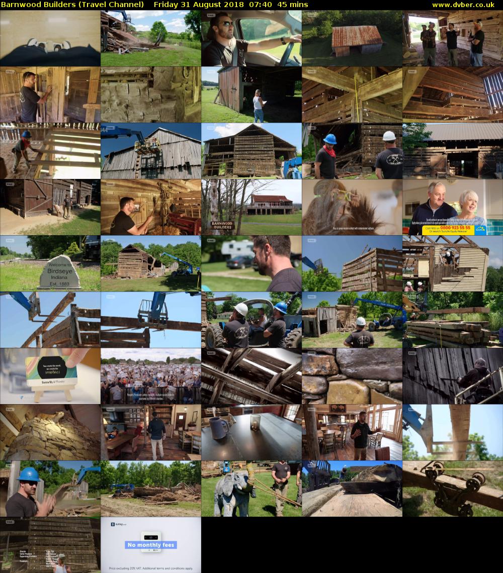 Barnwood Builders (Travel Channel) Friday 31 August 2018 07:40 - 08:25