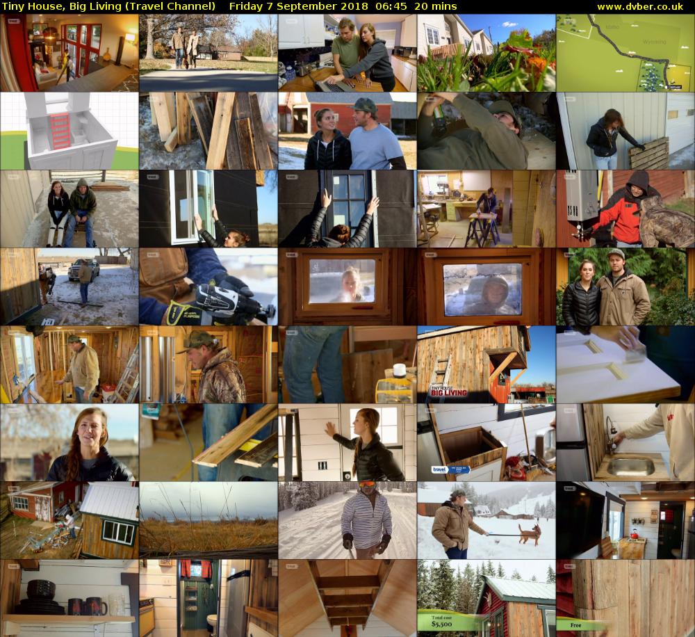 Tiny House, Big Living (Travel Channel) Friday 7 September 2018 06:45 - 07:05
