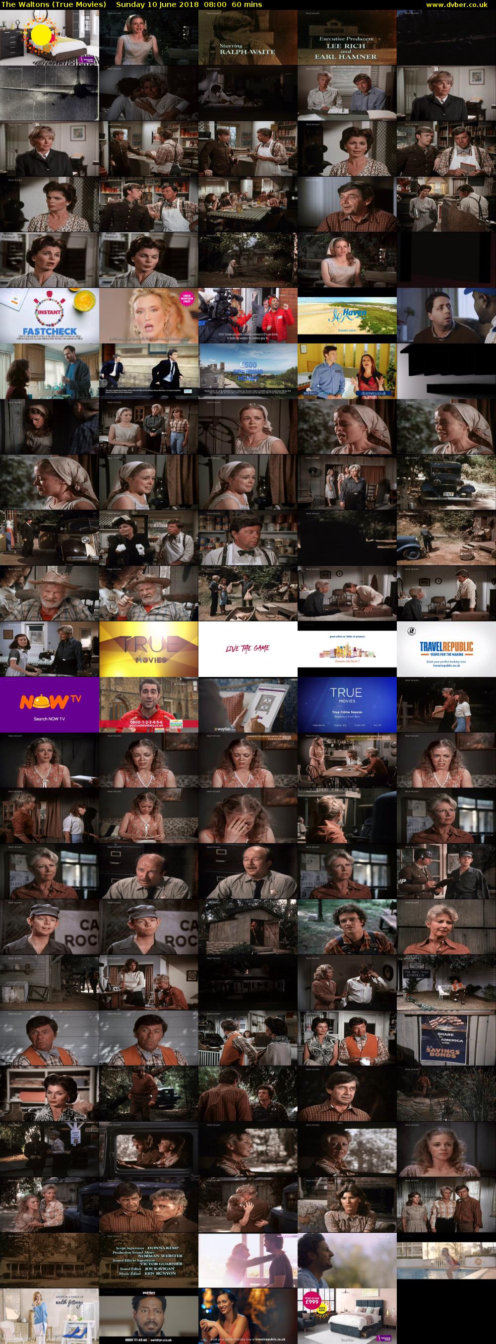 The Waltons (True Movies) Sunday 10 June 2018 08:00 - 09:00