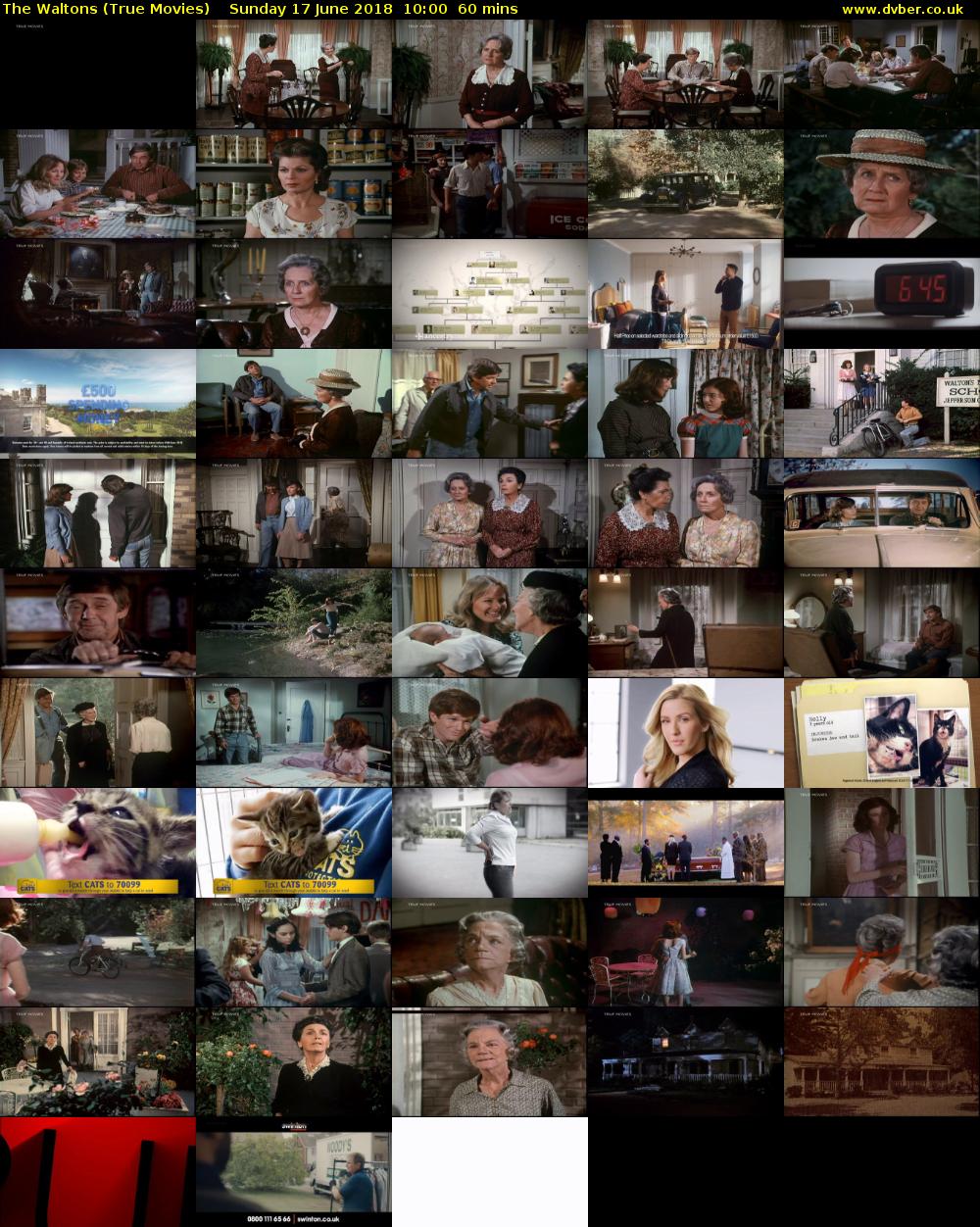 The Waltons (True Movies) Sunday 17 June 2018 10:00 - 11:00