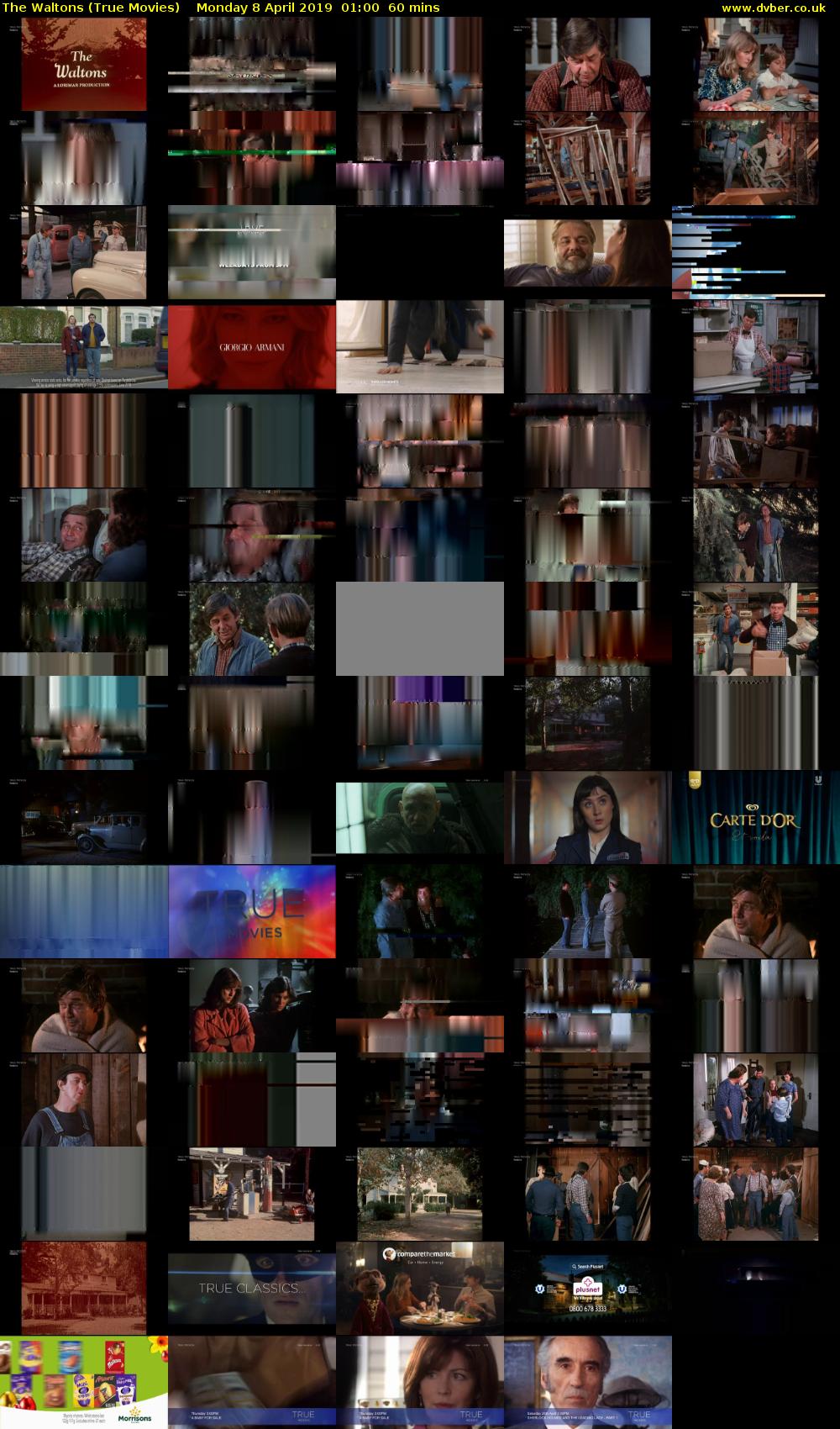The Waltons (True Movies) Monday 8 April 2019 01:00 - 02:00