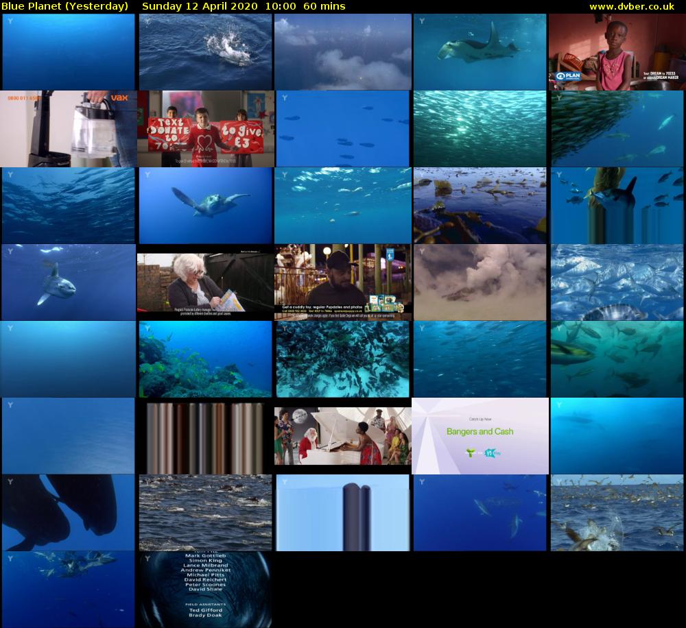 Blue Planet (Yesterday) Sunday 12 April 2020 10:00 - 11:00
