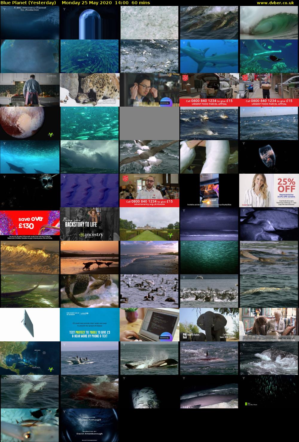 Blue Planet (Yesterday) Monday 25 May 2020 14:00 - 15:00