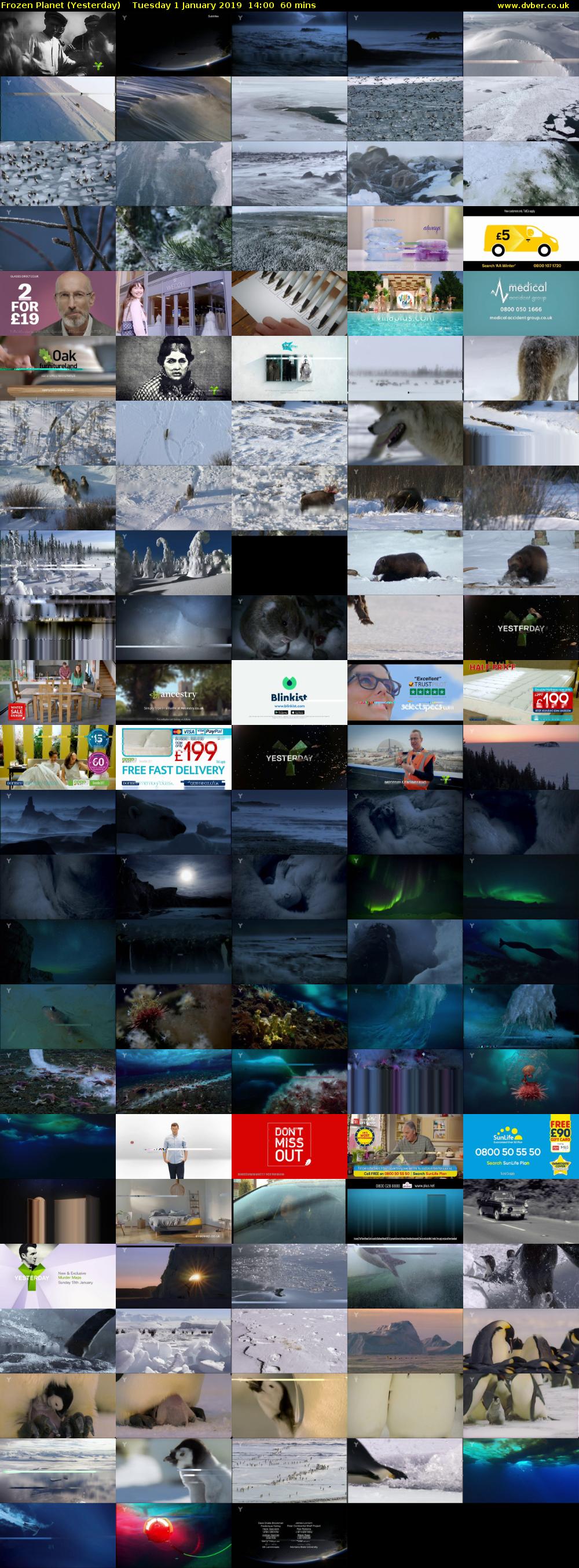 Frozen Planet (Yesterday) Tuesday 1 January 2019 14:00 - 15:00
