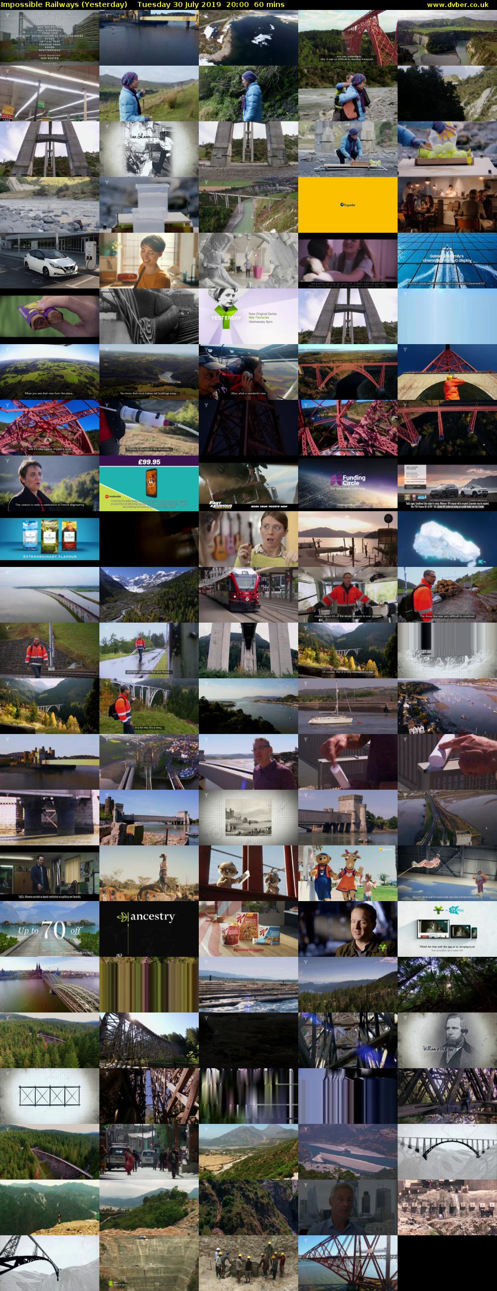 Impossible Railways (Yesterday) Tuesday 30 July 2019 20:00 - 21:00