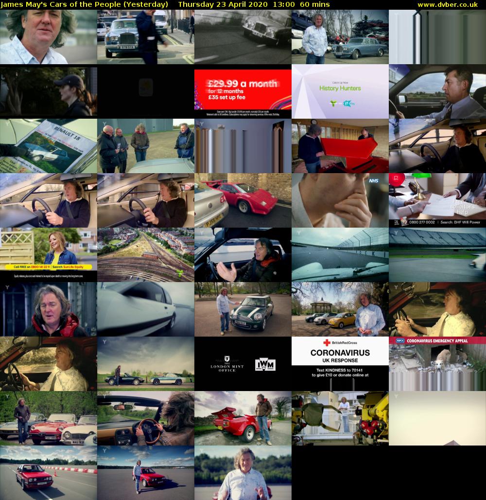 James May's Cars of the People (Yesterday) Thursday 23 April 2020 13:00 - 14:00