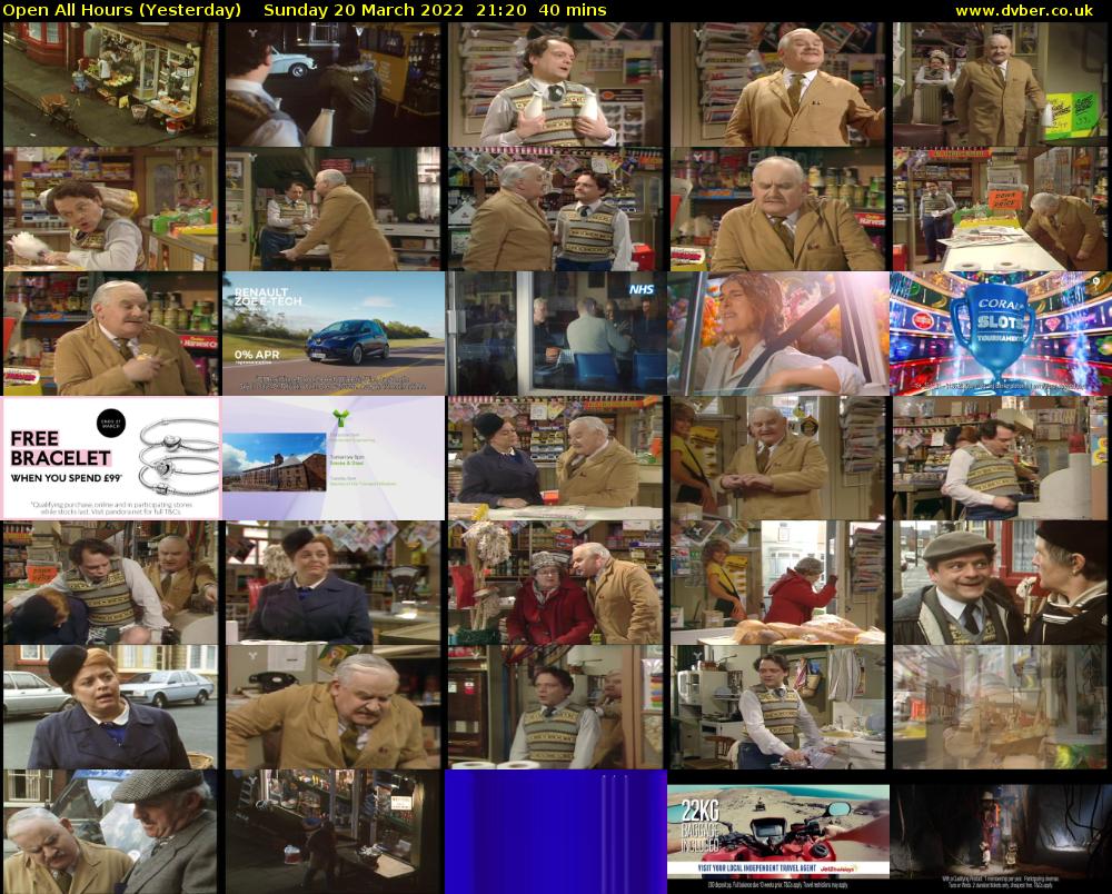 Open All Hours (Yesterday) Sunday 20 March 2022 21:20 - 22:00
