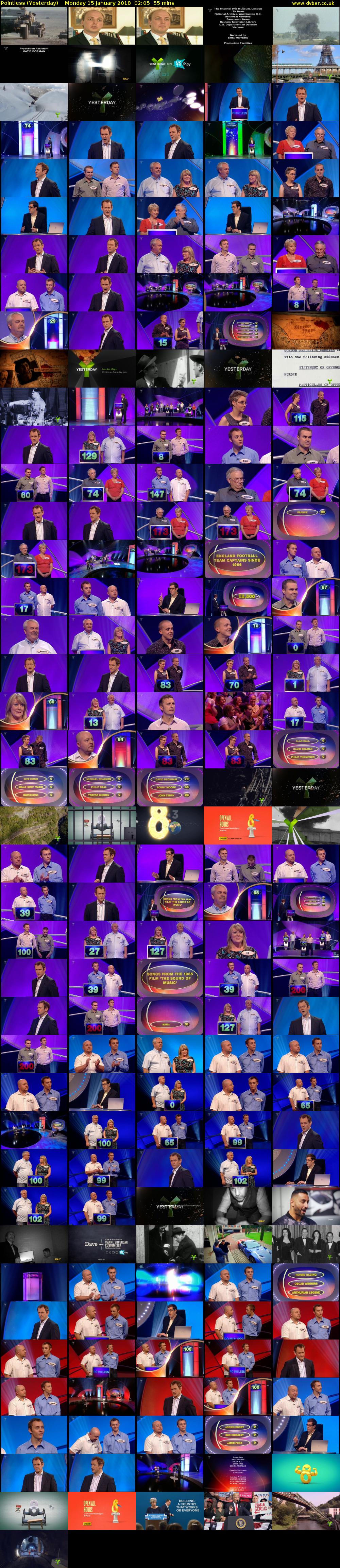 Pointless (Yesterday) Monday 15 January 2018 02:05 - 03:00