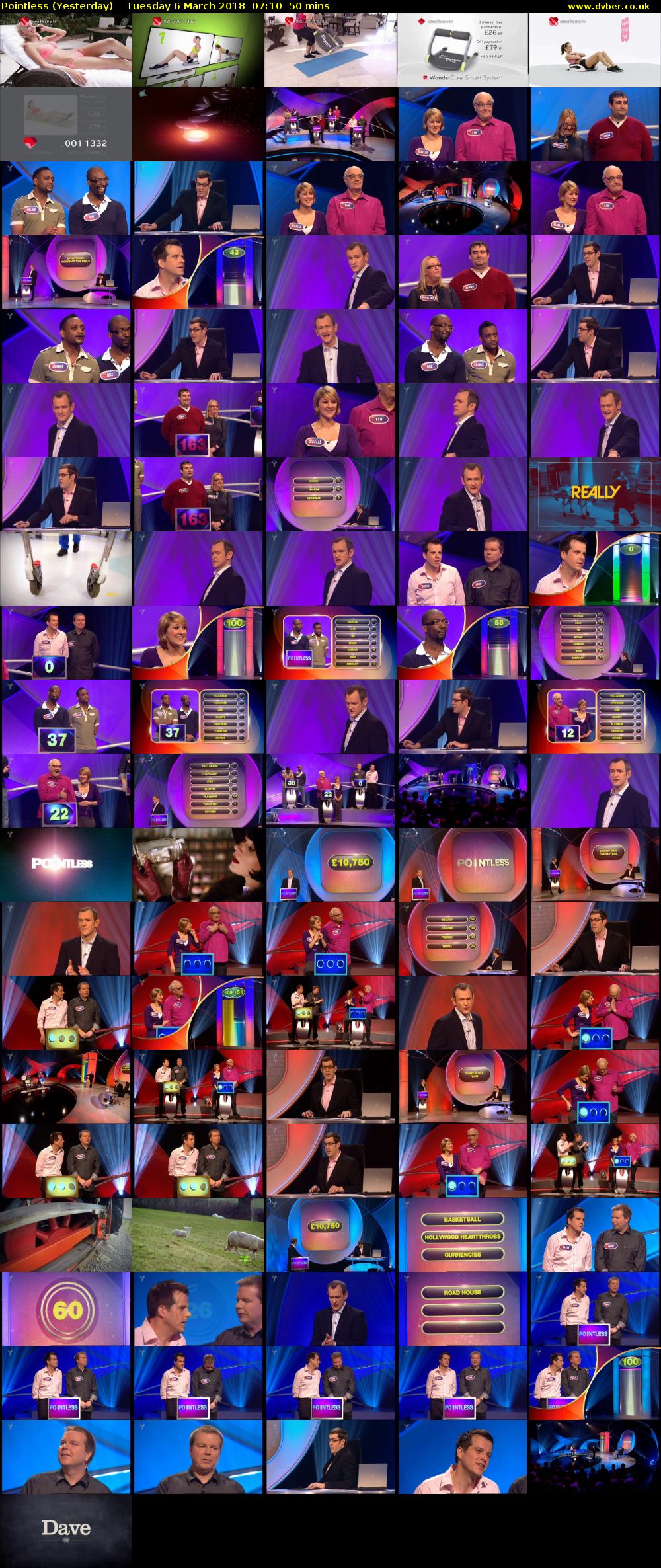 Pointless (Yesterday) Tuesday 6 March 2018 07:10 - 08:00