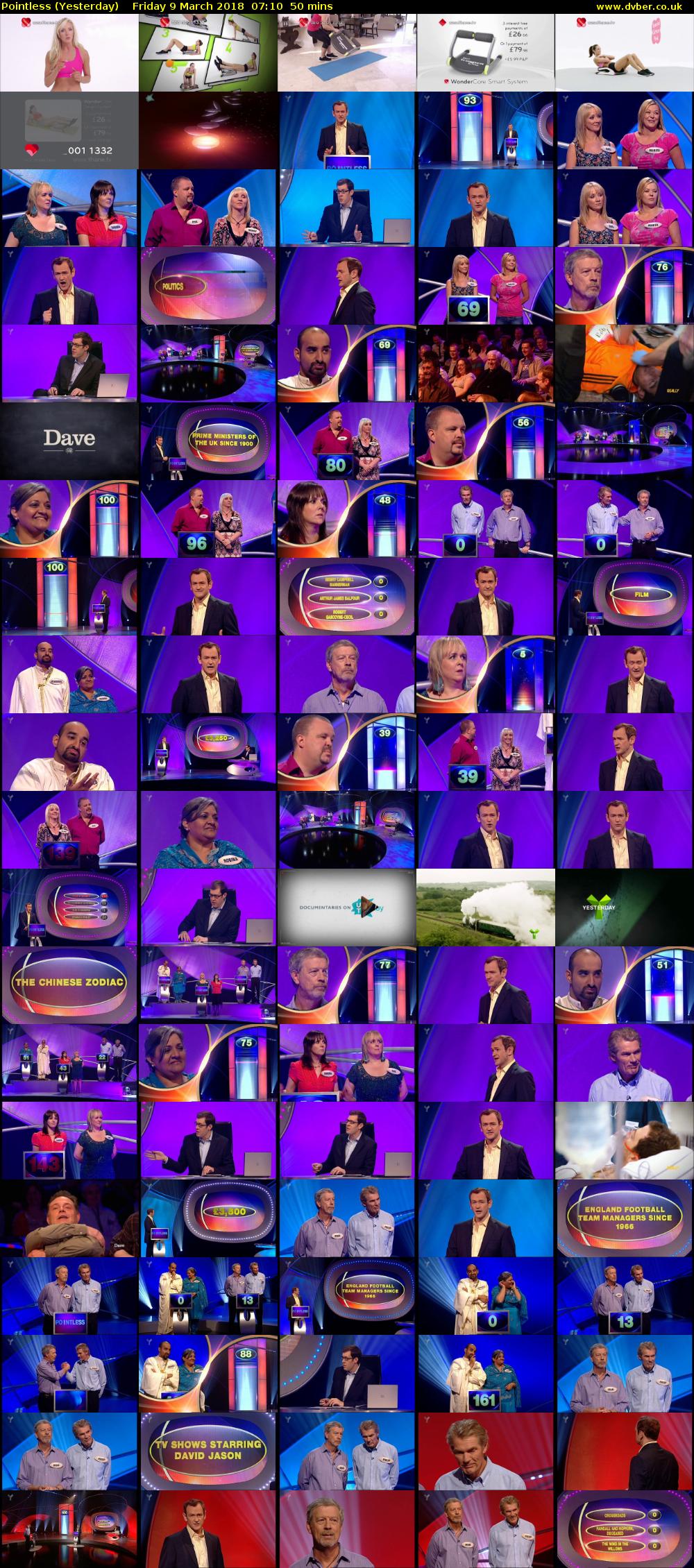 Pointless (Yesterday) Friday 9 March 2018 07:10 - 08:00