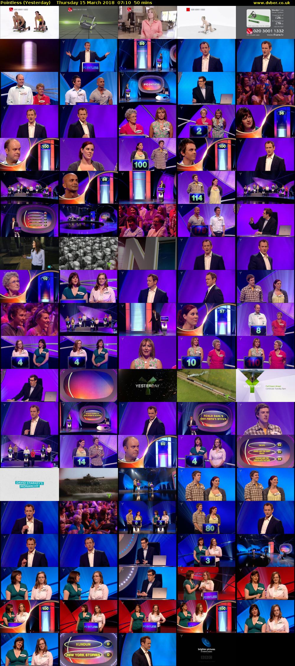 Pointless (Yesterday) Thursday 15 March 2018 07:10 - 08:00