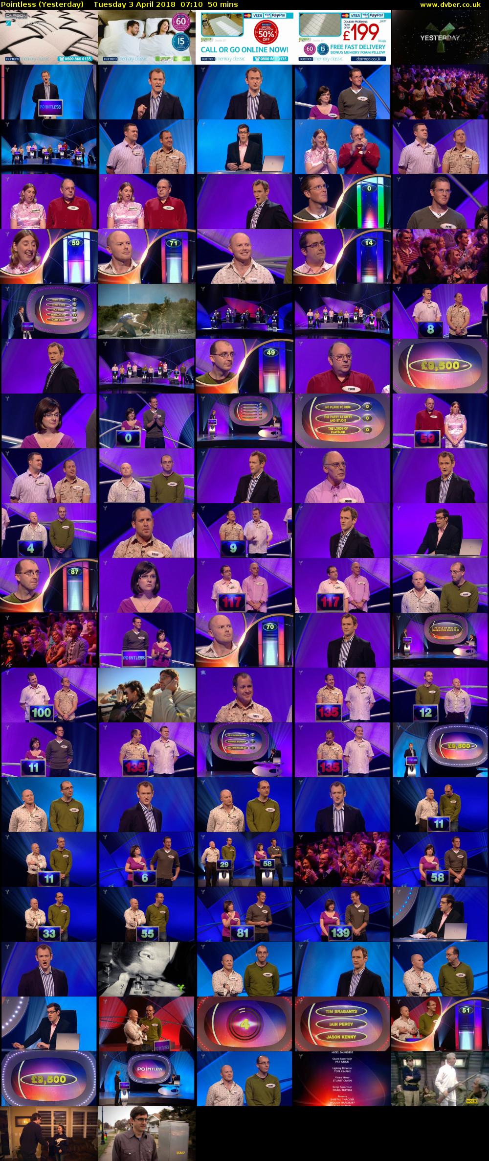 Pointless (Yesterday) Tuesday 3 April 2018 07:10 - 08:00