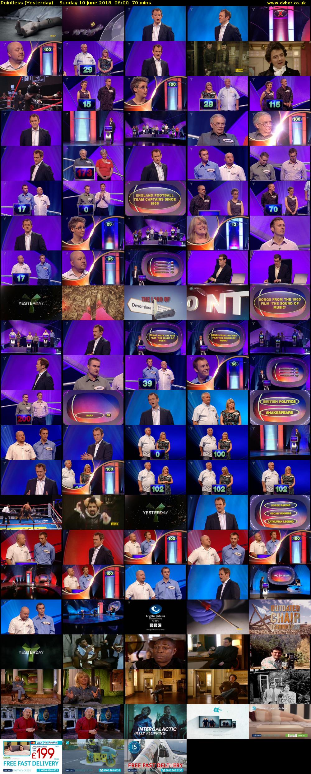 Pointless (Yesterday) Sunday 10 June 2018 06:00 - 07:10