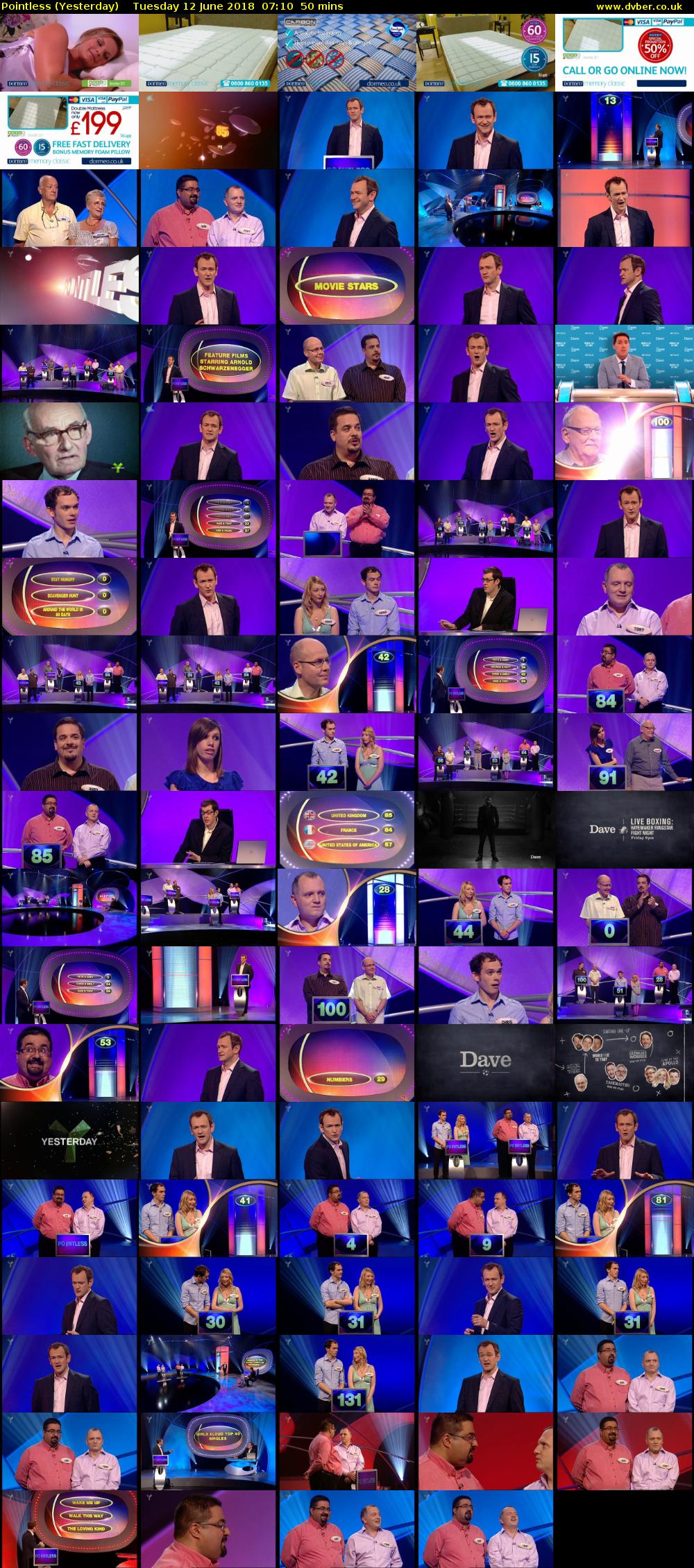 Pointless (Yesterday) Tuesday 12 June 2018 07:10 - 08:00