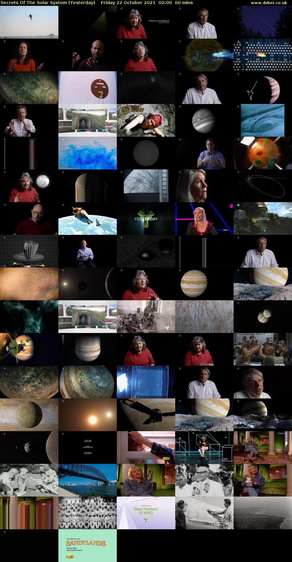 Secrets Of The Solar System (Yesterday) Friday 22 October 2021 02:00 - 03:00