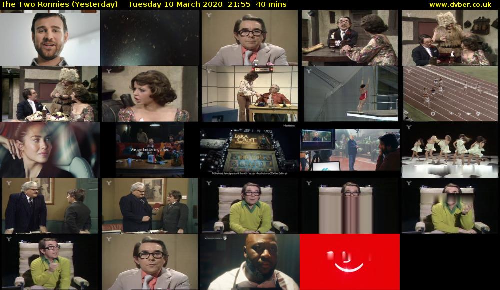 The Two Ronnies (Yesterday) Tuesday 10 March 2020 21:55 - 22:35