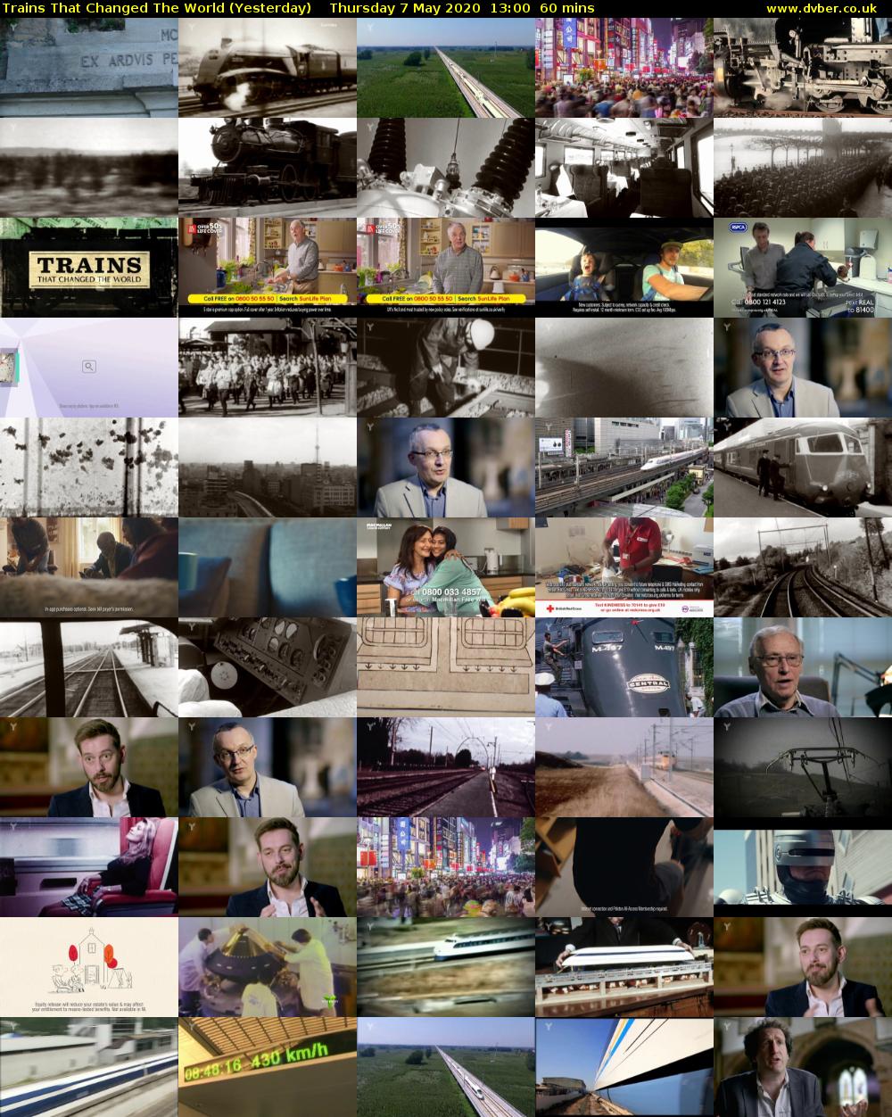 Trains That Changed The World (Yesterday) Thursday 7 May 2020 13:00 - 14:00