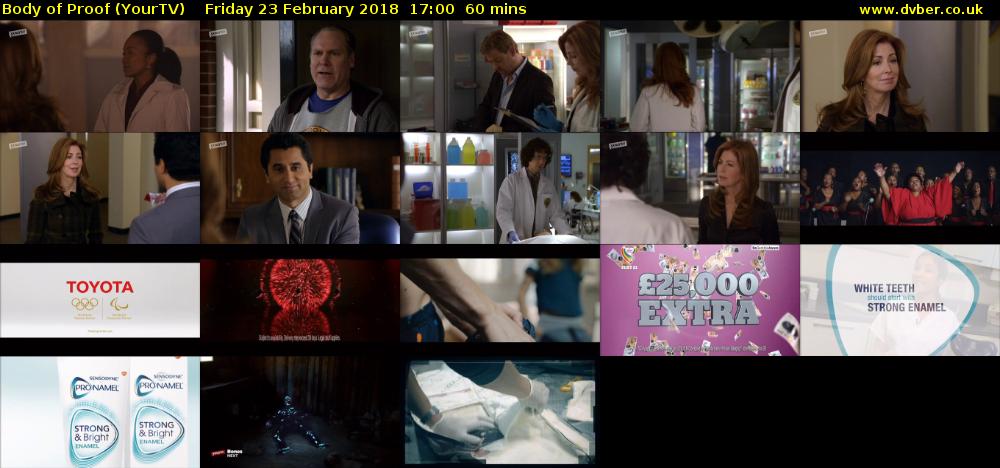 Body of Proof (YourTV) Friday 23 February 2018 17:00 - 18:00