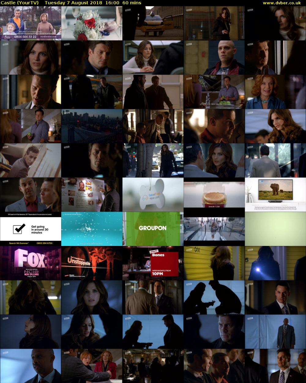 Castle (YourTV) Tuesday 7 August 2018 16:00 - 17:00