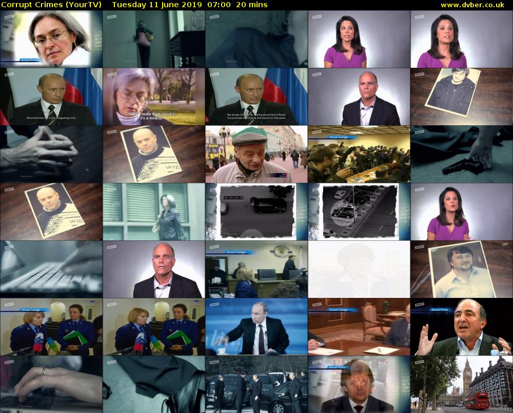 Corrupt Crimes (YourTV) Tuesday 11 June 2019 07:00 - 07:20
