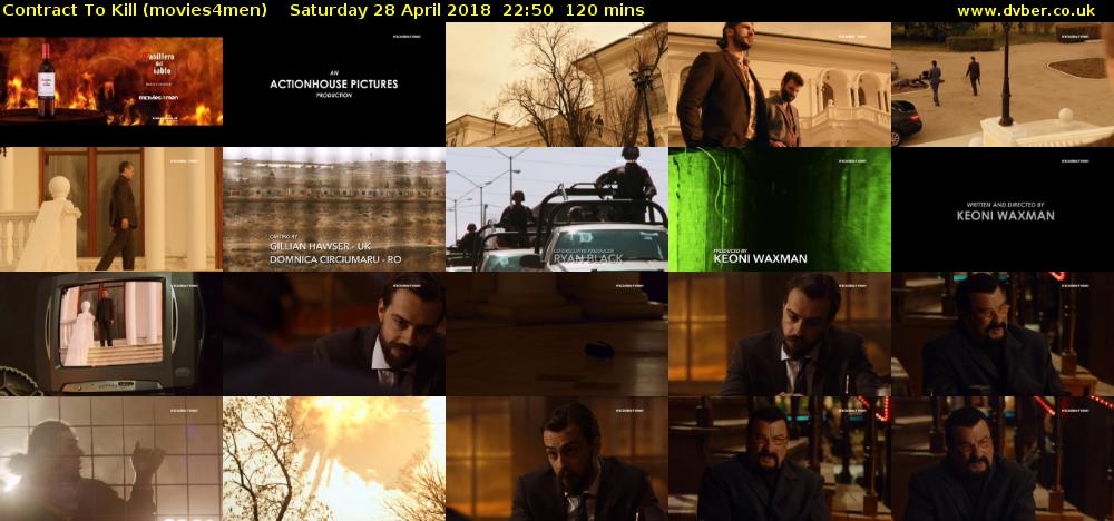 Contract To Kill (movies4men) Saturday 28 April 2018 22:50 - 00:50