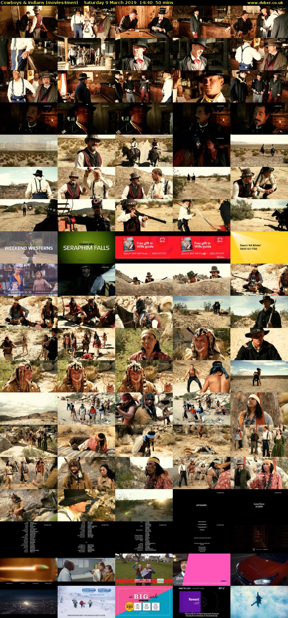 Cowboys & Indians (movies4men) Saturday 9 March 2019 14:40 - 15:30