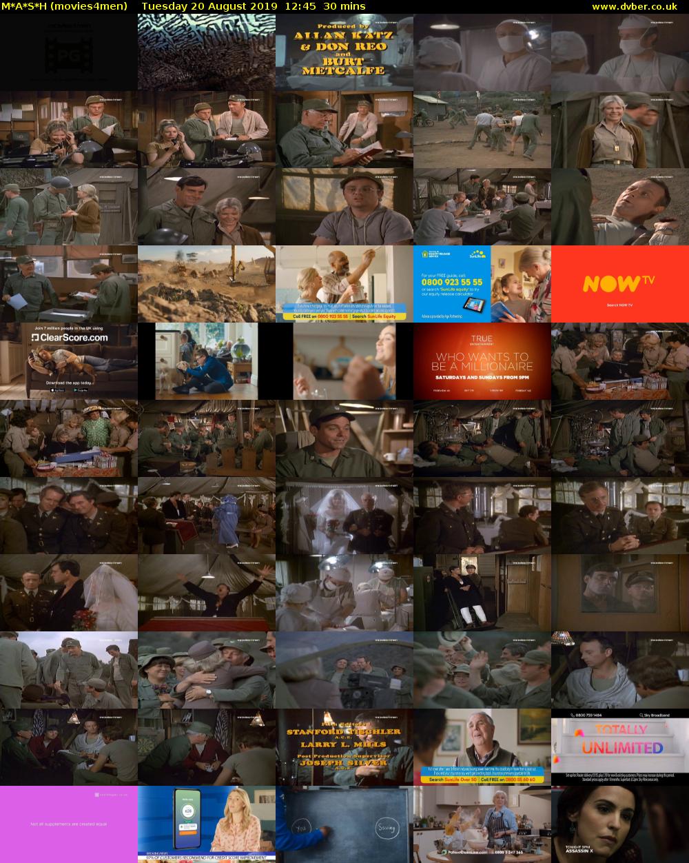 M*A*S*H (movies4men) Tuesday 20 August 2019 12:45 - 13:15