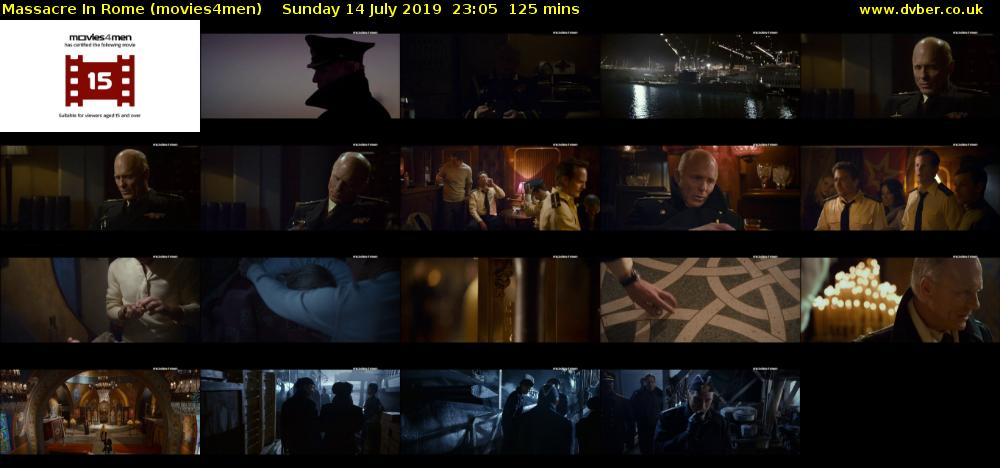Massacre In Rome (movies4men) Sunday 14 July 2019 23:05 - 01:10
