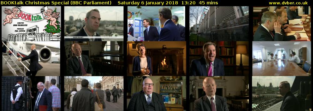 BOOKtalk Christmas Special (BBC Parliament) Saturday 6 January 2018 13:20 - 14:05