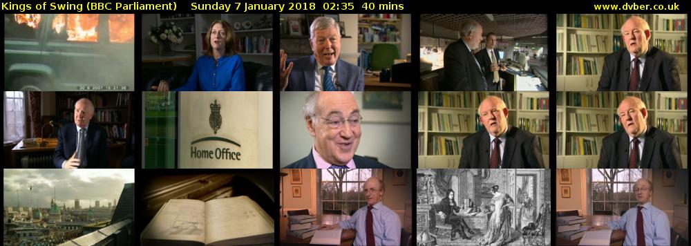 Kings of Swing (BBC Parliament) Sunday 7 January 2018 02:35 - 03:15