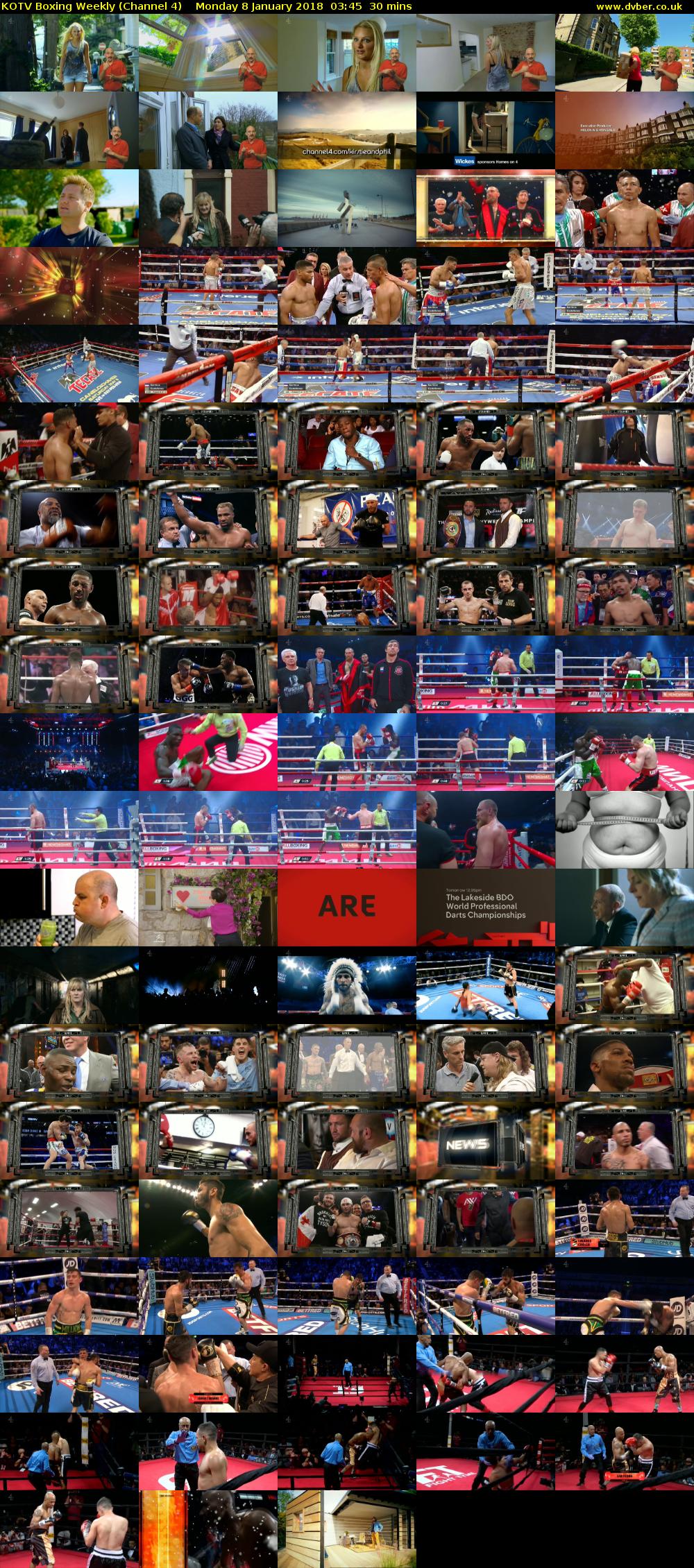 KOTV Boxing Weekly (Channel 4) Monday 8 January 2018 03:45 - 04:15